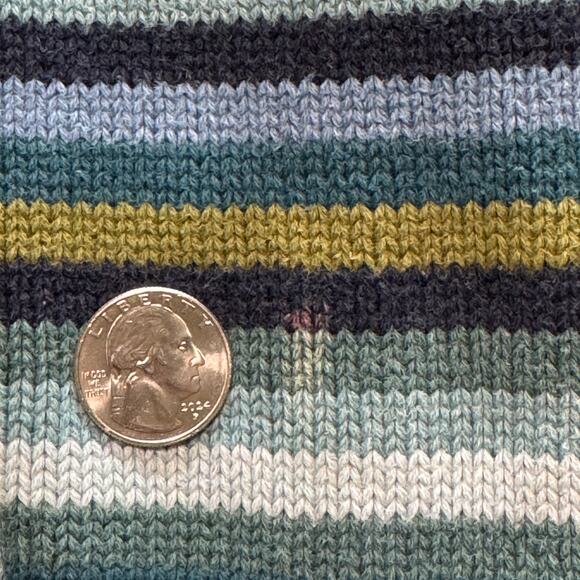 Lands’ End Heavy Knit Striped Crewneck Sweater Women’s Large - Picture 6 of 8